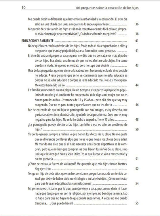 Imagen de 101 preguntas sobre la educación de los hijos