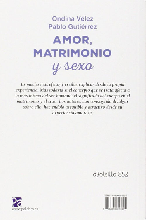 Imagen de Amor, matrimonio y sexo