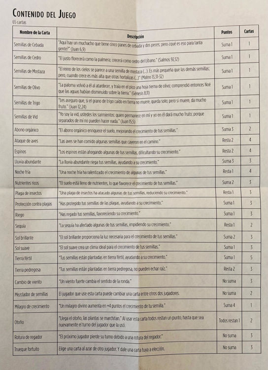 Imagen de El Sembrador. Juego de cartas
