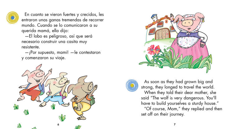 Imagen de Los tres cerditos - The three little pigs. Audiolibro bilingüe