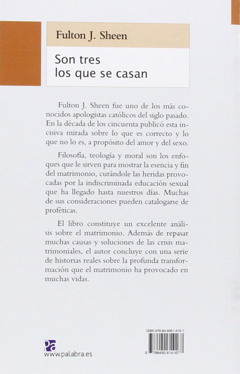 Imagen de Son tres los que se casan / Fulton J. Sheen