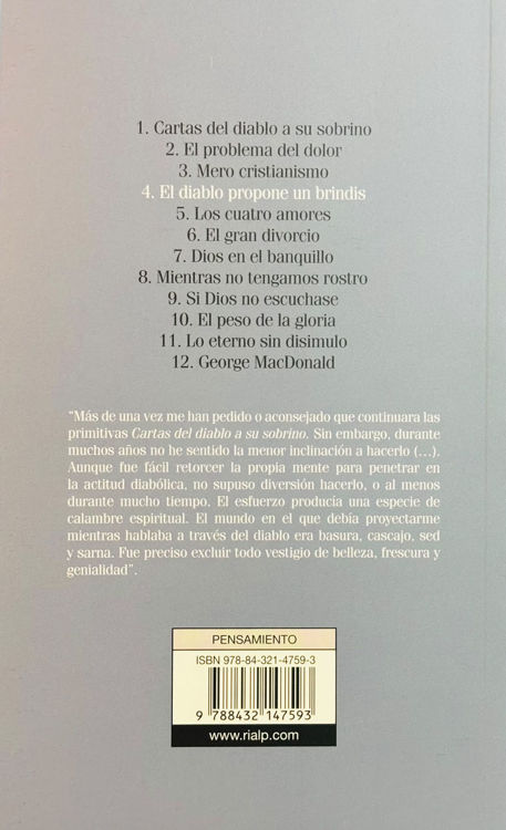Imagen de El diablo propone un brindis. C. S. Lewis