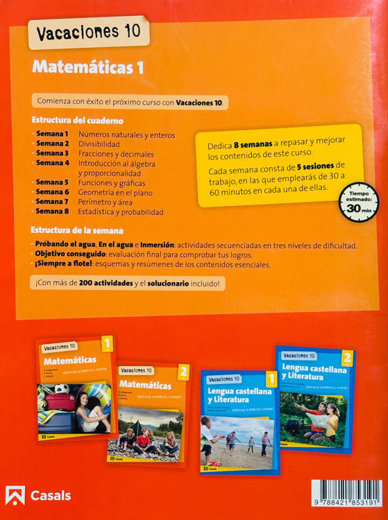 Imagen de Vacaciones 10. Matemáticas 1 ESO