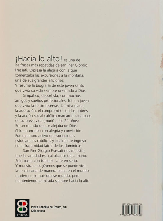 Imagen de Hacia lo alto. El jóven santo Pier Giorgio Frassati