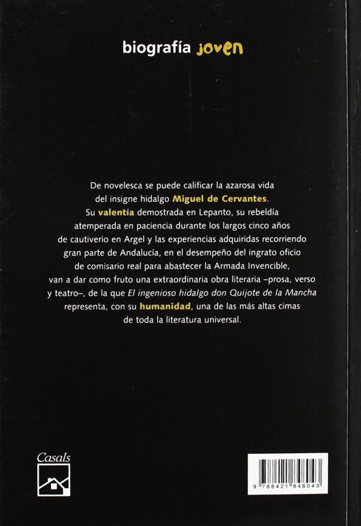 Imagen de Miguel de Cervantes: El insigne hidalgo. Biografía joven