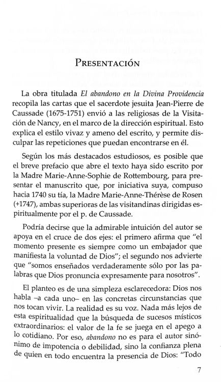 Imagen de El abandono en la Divina Providencia