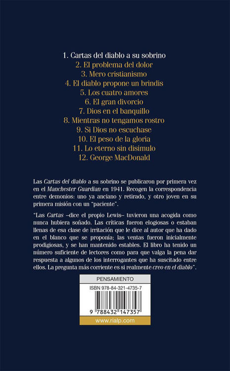 Imagen de C.S. Lewis. Cartas del diablo a su sobrino